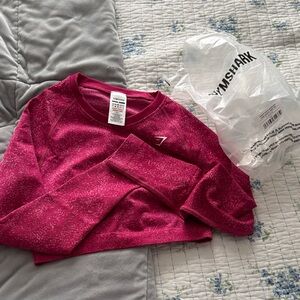 Gymshark Berry Long Sleeve Crop Top